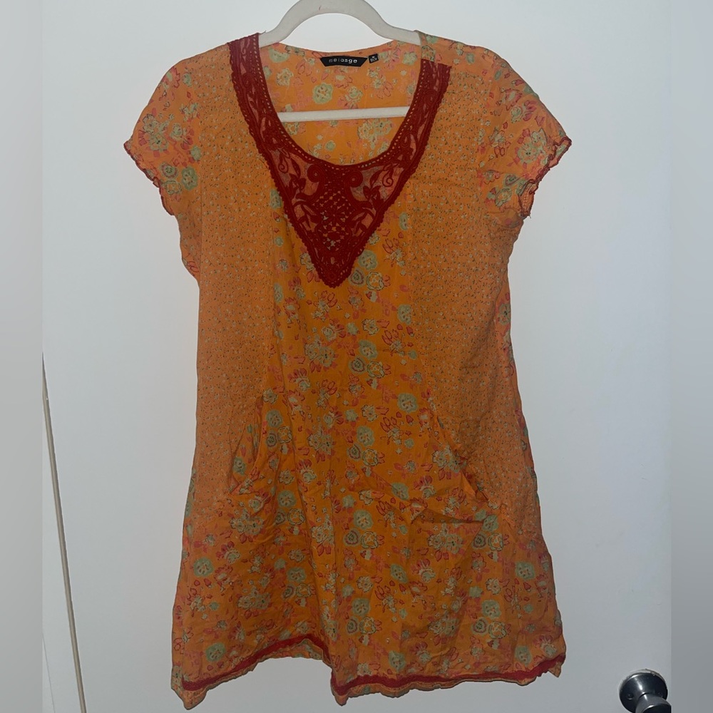 Cotton t shirt dress with pockets made in India